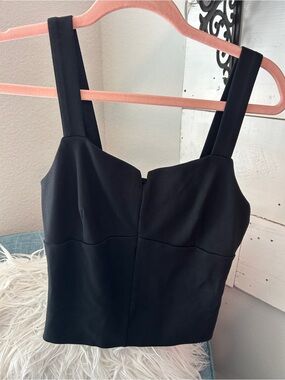 CAbi Black Square Neck Tank Top